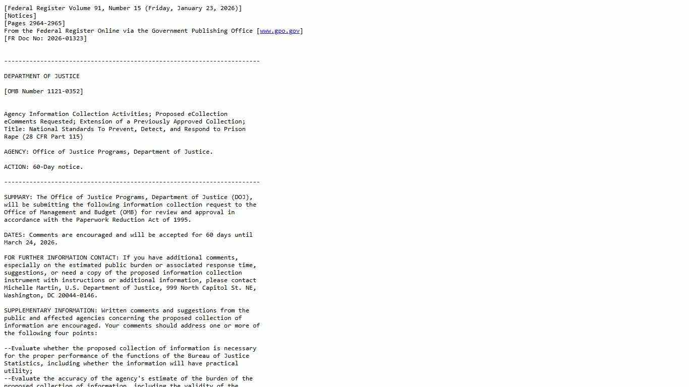 Federal Register, Volume 91 Issue 15 (Friday, January 23, 2026)